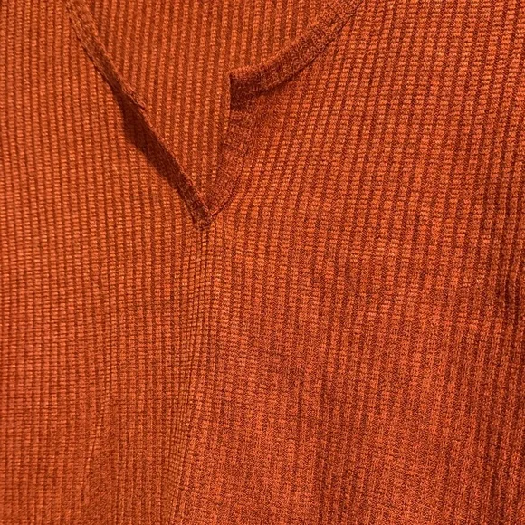 Forever 21 Rust V-Neck Ribbed Crop Top - Picture 3 of 3